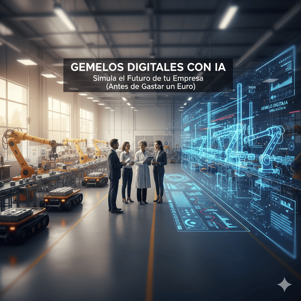 Gemelos Digitales con IA: Cómo Simular el Futuro de tu Empresa (Antes de Gastar un Euro)